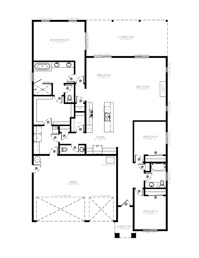Architectural floor plan showing room layouts and measurements.